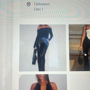 White Fox Boutique Black Leather Pants